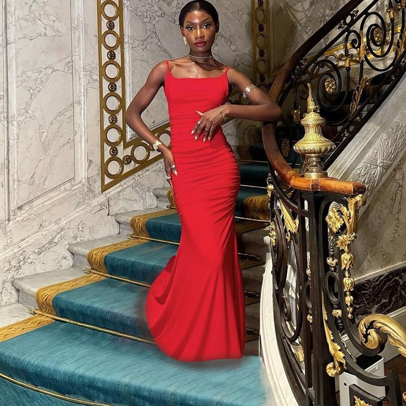 Sexy Backless Lace Up Women Maxi Dress Black Backless Deep V-neck Dress Female Summer Skinny Elegant Party Clubwear R0272