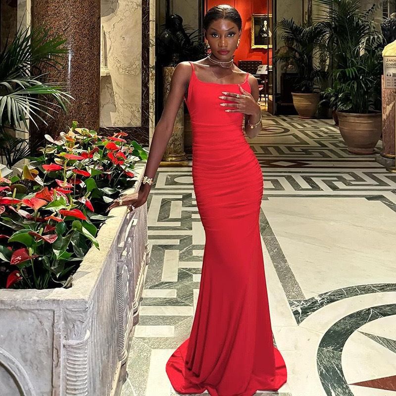 Sexy Backless Lace Up Women Maxi Dress Black Backless Deep V-neck Dress Female Summer Skinny Elegant Party Clubwear R0272
