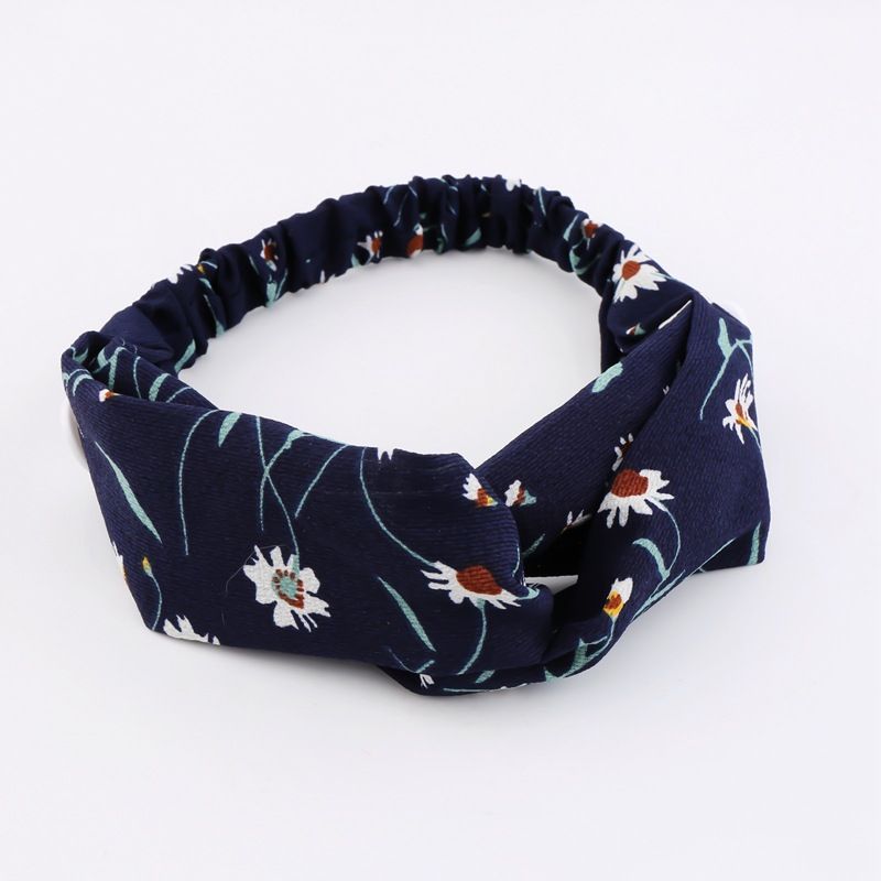 Women Girls Summer Bohemian Hair Bands Print Headbands Retro Cross Turban Bandage Bandanas HairBands Hair Accessories Headwrap