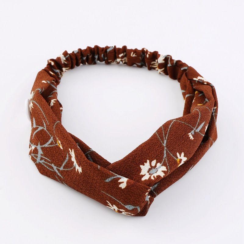 Women Girls Summer Bohemian Hair Bands Print Headbands Retro Cross Turban Bandage Bandanas HairBands Hair Accessories Headwrap