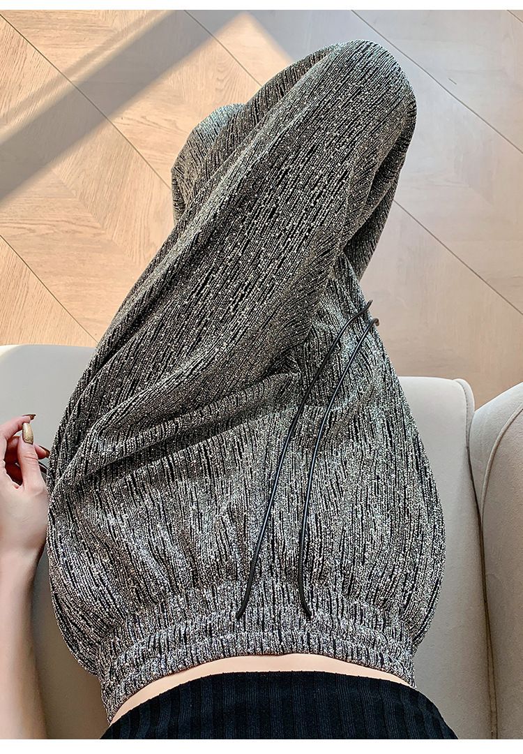 Women Straight Wide Leg High Waist Sparkling Pants Loose Casual Elastic Waist Pants Saggy Fashion Long Trousers Female Clothing R0501