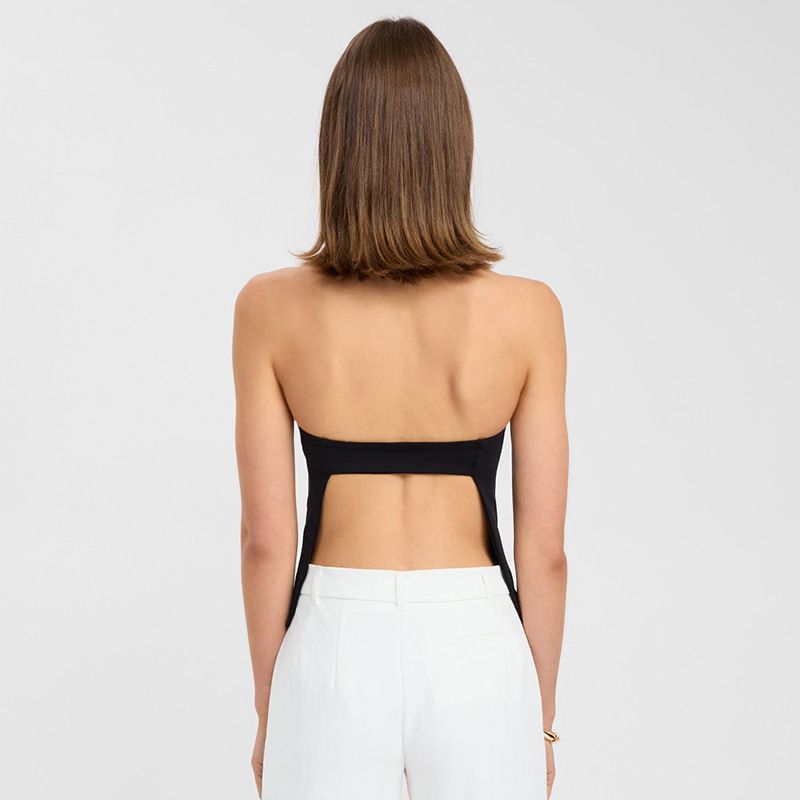 Women Fashion Khaki Backless Bandage Cropped Tops Vintage Halter Neck Sleeveless Female Chic Lady Tops R0424
