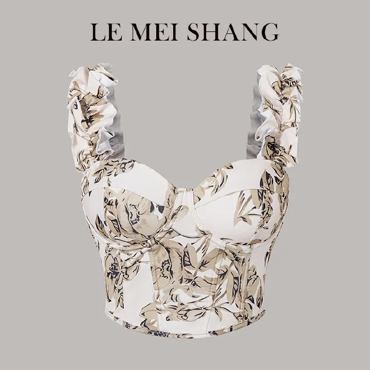 Sexy Print Corset Bustiers Tops with Bra Mesh Push Up Bralet Women's Tube Top Corset Bustier Bra Club Party Crop Top Lingerie R0449