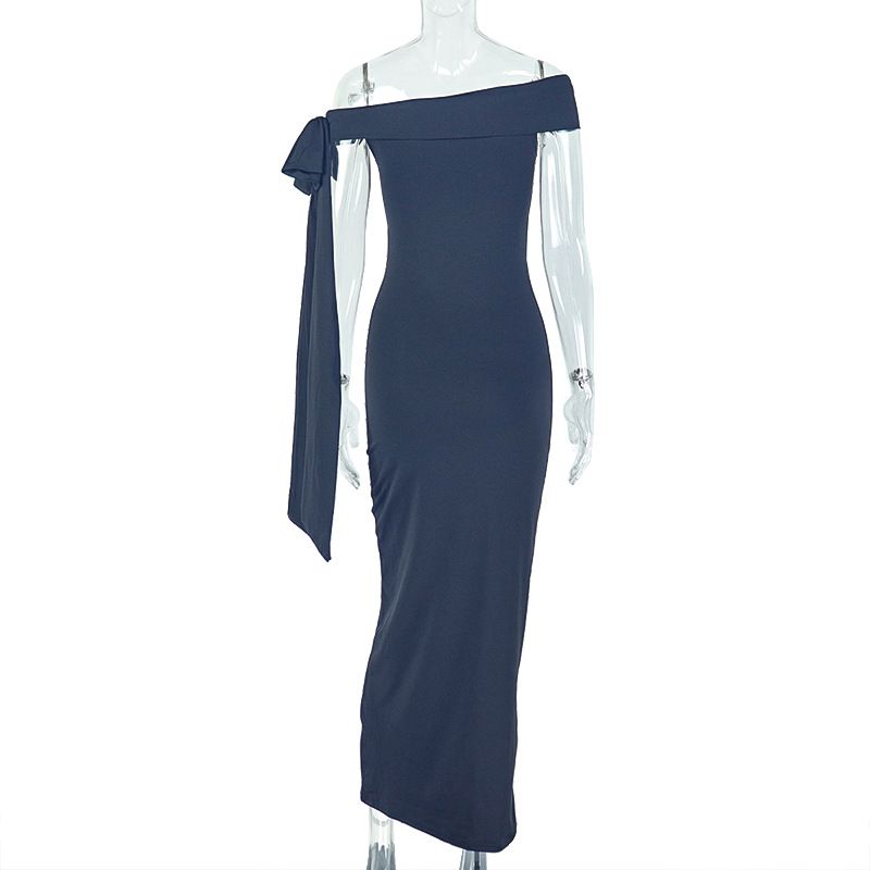 Off-shoulder Strapless Sexy Maxi Dress Women Elegant Sleeveless Backless Draped Ruched Bodycon Club Party Long Dresses R0258