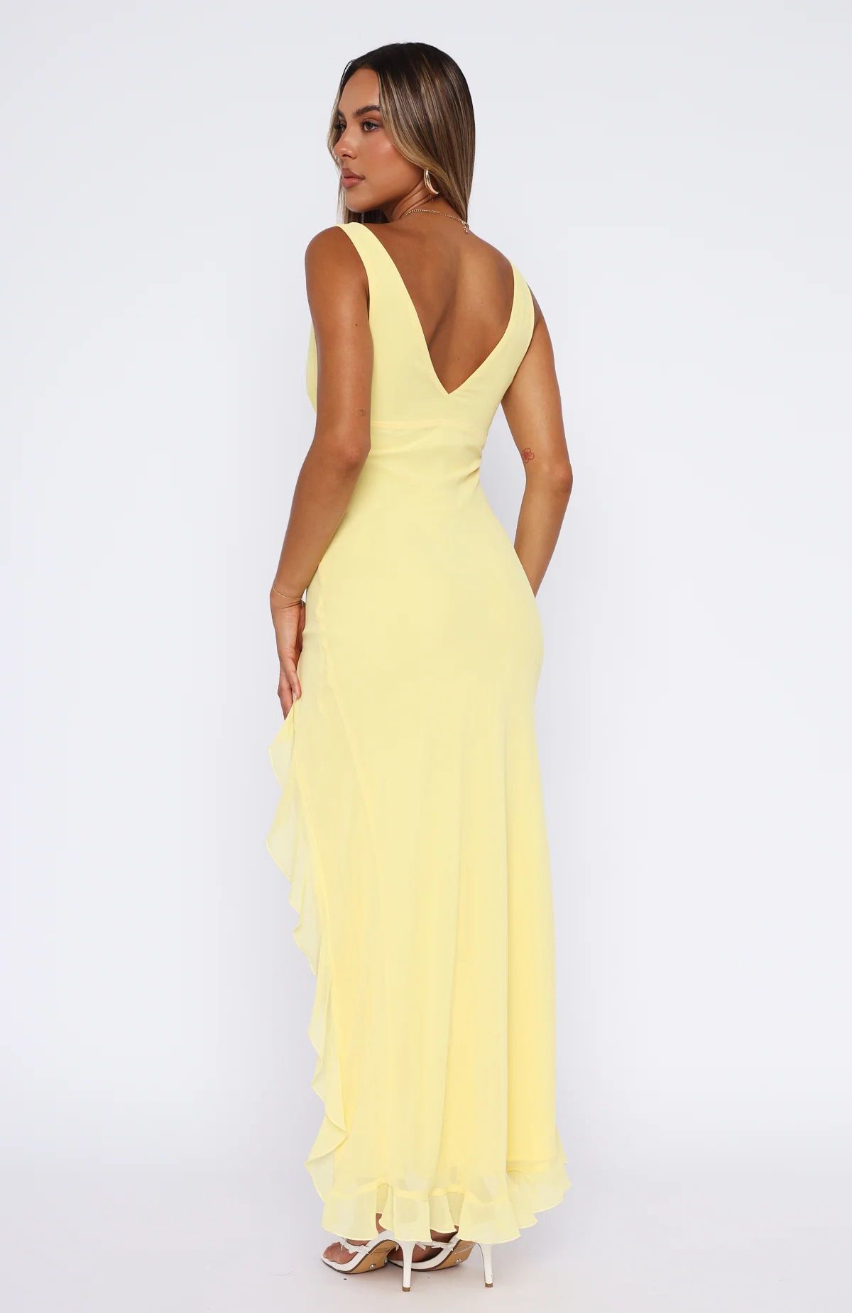 Ruffle High Split Sexy Dress Women 2026 Robes Elegant Evening Summer Dress Backless Party Long Midi Dress Vestidos R0219