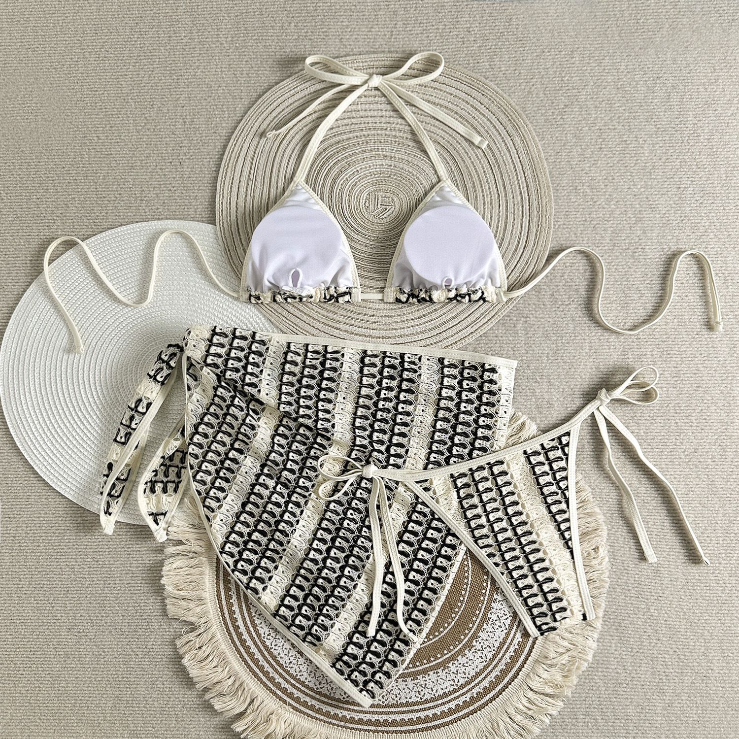 2026 New Sexy Three-piece Women's Swimsuit Tight Push-up Swimwear Summer Solid Bikini Set Brazilian Beachwear Party Bathing Suit R0186