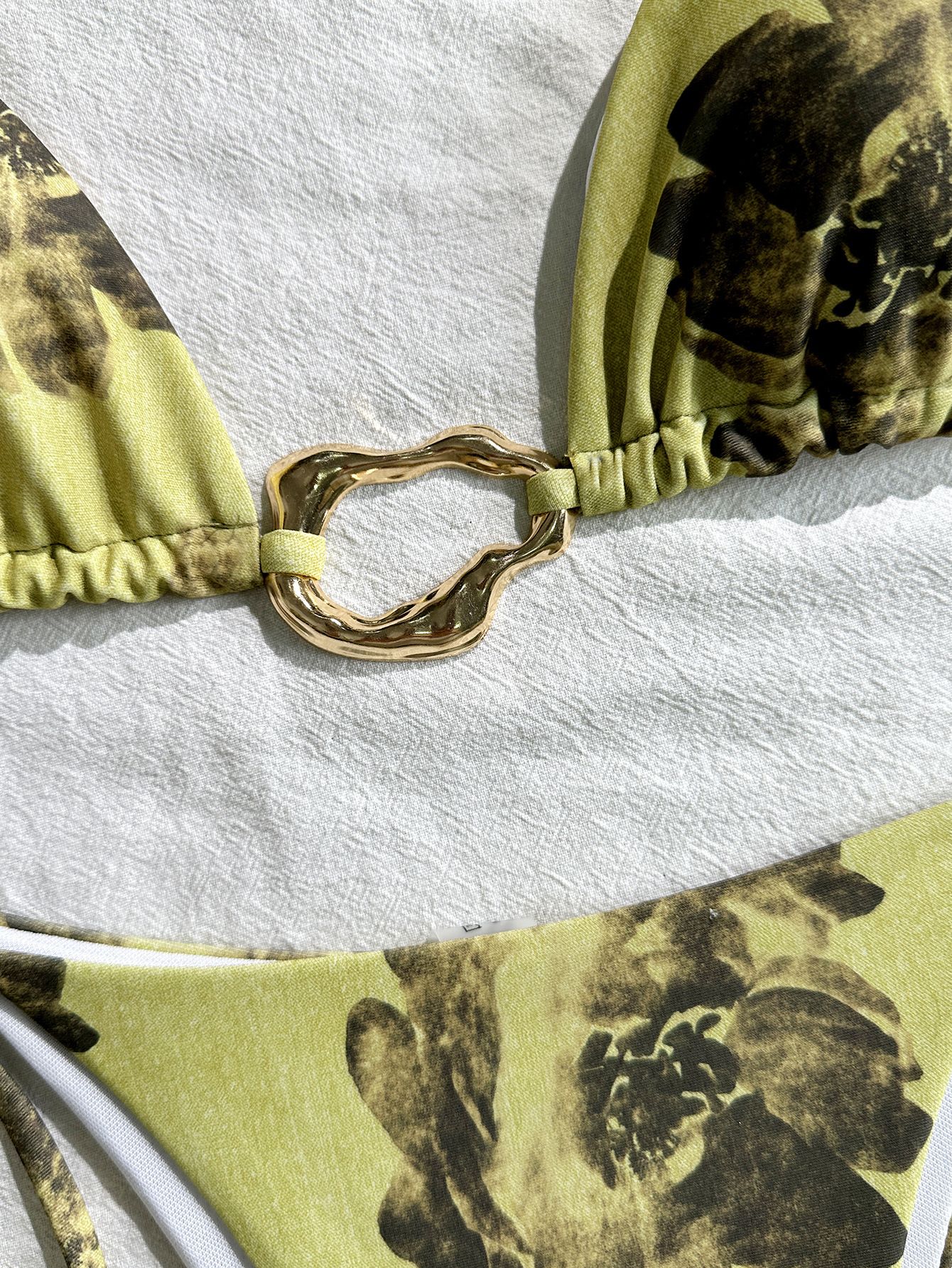 2026 New Style Printed Sexy Women's Three-Piece Bikini Beach Vacation Swimsuit 3Pcs R0177