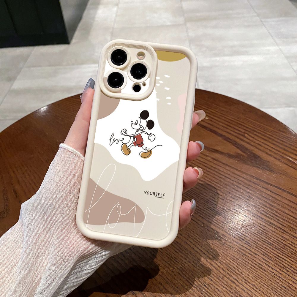 for Realme C67 C53 C51 Note 50 C21Y C25Y C33 C30 C35 9i Retro Mickey Full Protective Phone Case Anti Drop Cover
