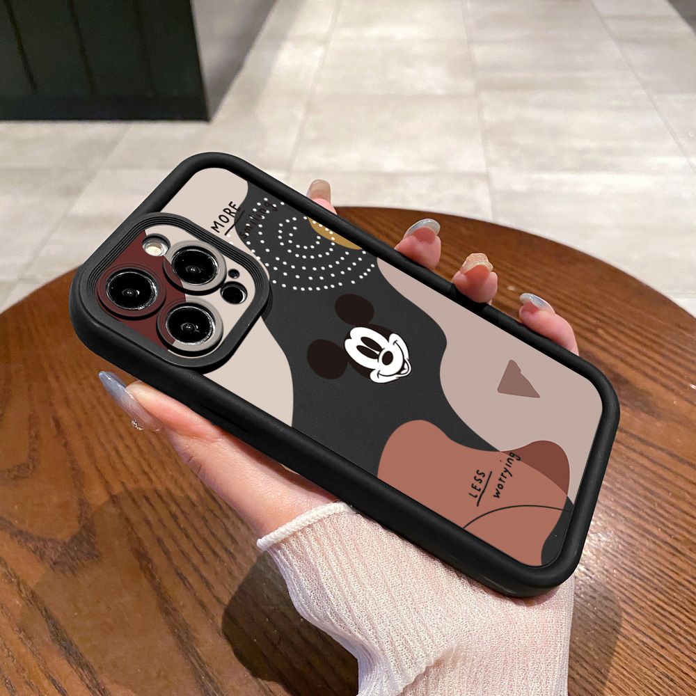 for Realme C67 C53 C51 Note 50 C21Y C25Y C33 C30 C35 9i Retro Mickey Full Protective Phone Case Anti Drop Cover