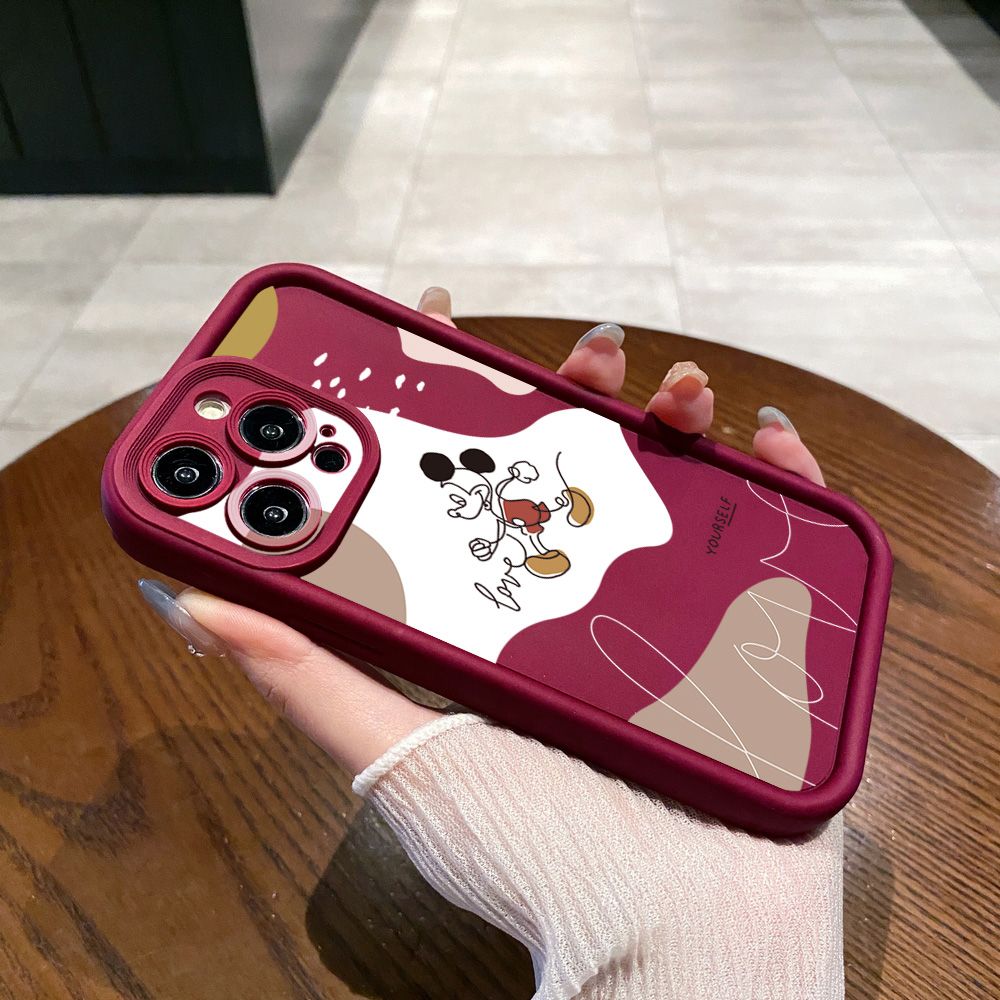 for Realme C67 C53 C51 Note 50 C21Y C25Y C33 C30 C35 9i Retro Mickey Full Protective Phone Case Anti Drop Cover