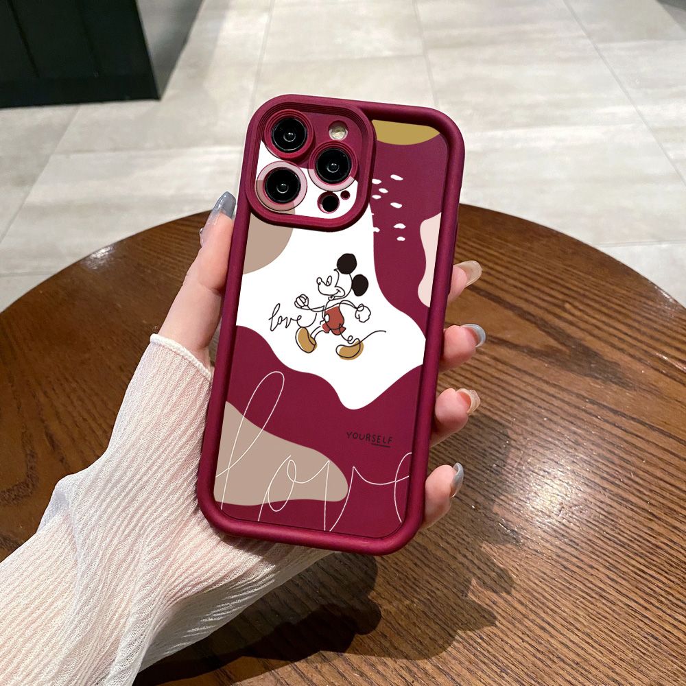 for Realme C67 C53 C51 Note 50 C21Y C25Y C33 C30 C35 9i Retro Mickey Full Protective Phone Case Anti Drop Cover