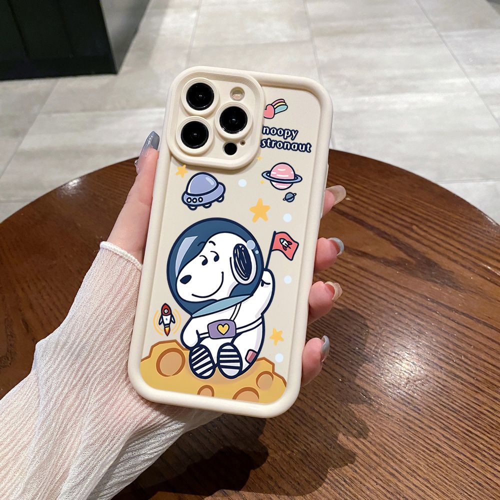 for Samsung Galaxy S24 S23 Ultra S22 Plus S21 FE S20 Doraemon Snoopy Astronaut Full Protective Phone Case Anti Drop Cover