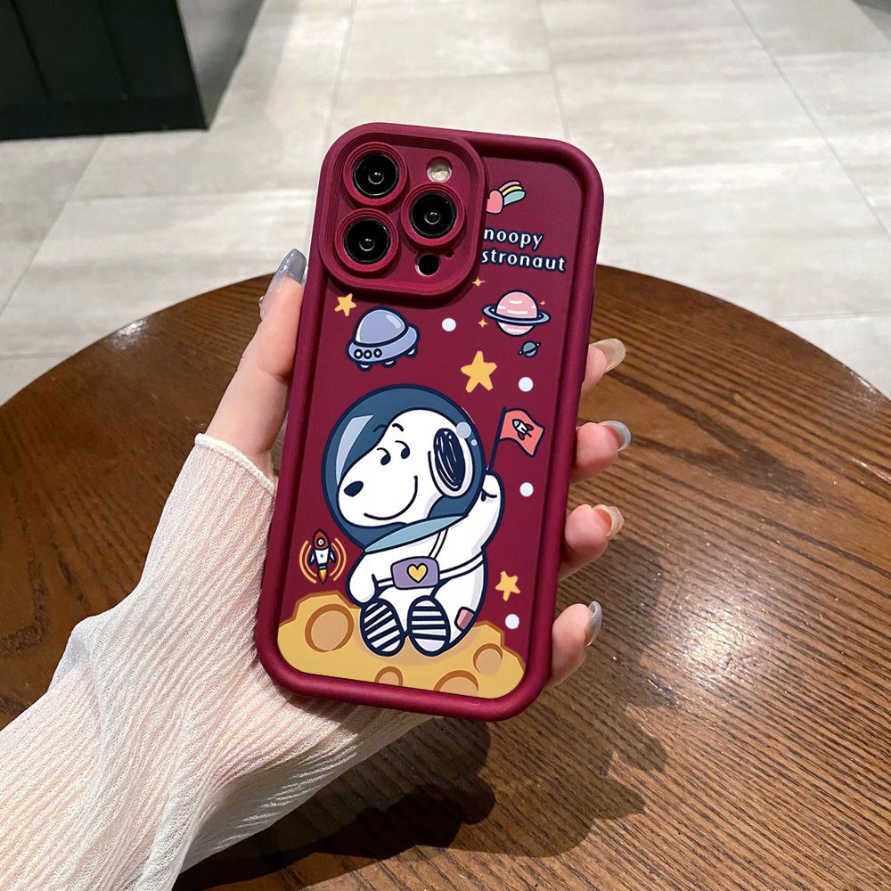 for Samsung Galaxy S24 S23 Ultra S22 Plus S21 FE S20 Doraemon Snoopy Astronaut Full Protective Phone Case Anti Drop Cover