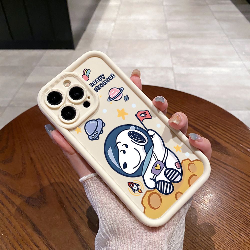 for Samsung Galaxy S24 S23 Ultra S22 Plus S21 FE S20 Doraemon Snoopy Astronaut Full Protective Phone Case Anti Drop Cover