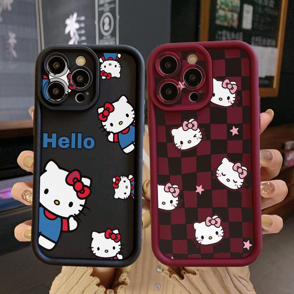 for Samsung Galaxy S24 S23 Ultra S22 Plus S21 FE S20 HelloKitty Cat Girls Full Protective Phone Case Anti Drop Cover