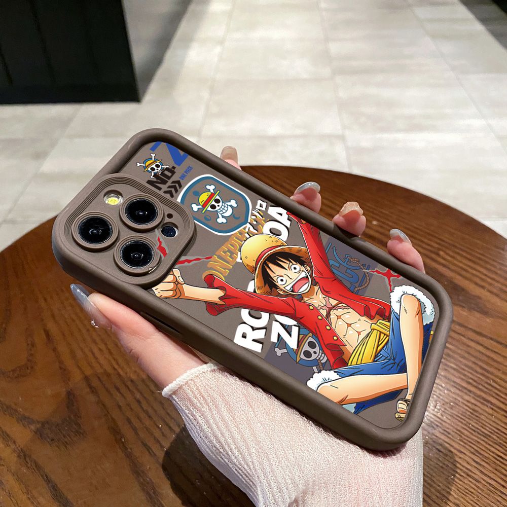 for iPhone 15 Pro Max 14 Plus 13 12 11 XR 8 7 SE 2022 XS OnePieceLuffy Full Protective Phone Case Anti Drop Cover