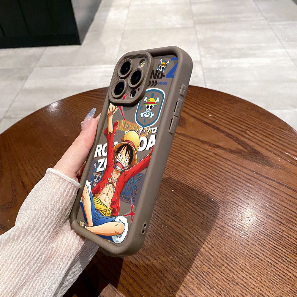 for iPhone 15 Pro Max 14 Plus 13 12 11 XR 8 7 SE 2022 XS OnePieceLuffy Full Protective Phone Case Anti Drop Cover