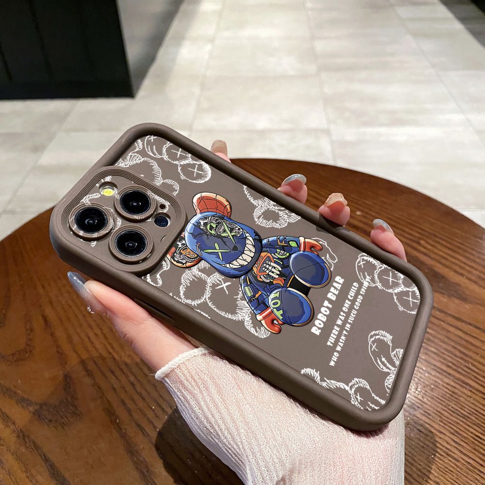 for Samsung Galaxy S24 S23 Ultra S22 Plus S21 FE S20 Funny Cool Bear Full Protective Phone Case Anti Drop Cover