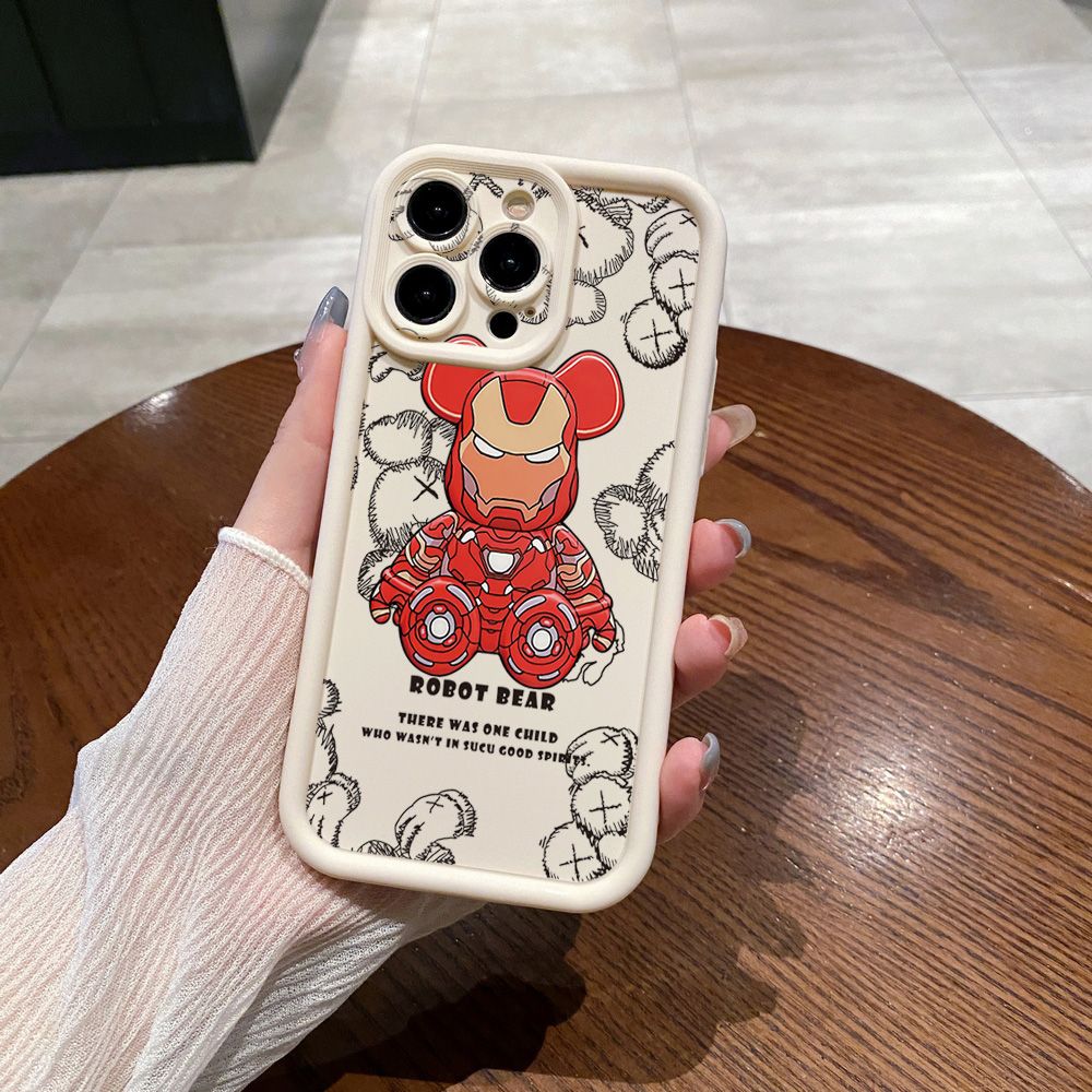 for Samsung Galaxy S24 S23 Ultra S22 Plus S21 FE S20 Funny Cool Bear Full Protective Phone Case Anti Drop Cover