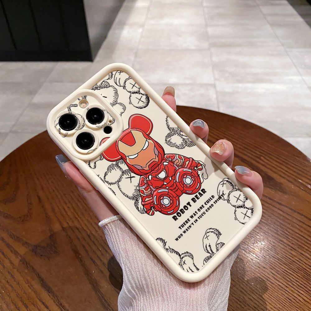 for Samsung Galaxy S24 S23 Ultra S22 Plus S21 FE S20 Funny Cool Bear Full Protective Phone Case Anti Drop Cover