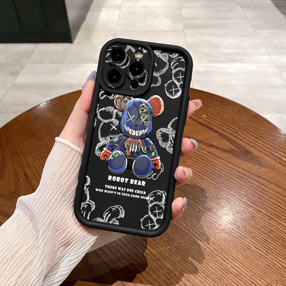 for Samsung Galaxy S24 S23 Ultra S22 Plus S21 FE S20 Funny Cool Bear Full Protective Phone Case Anti Drop Cover