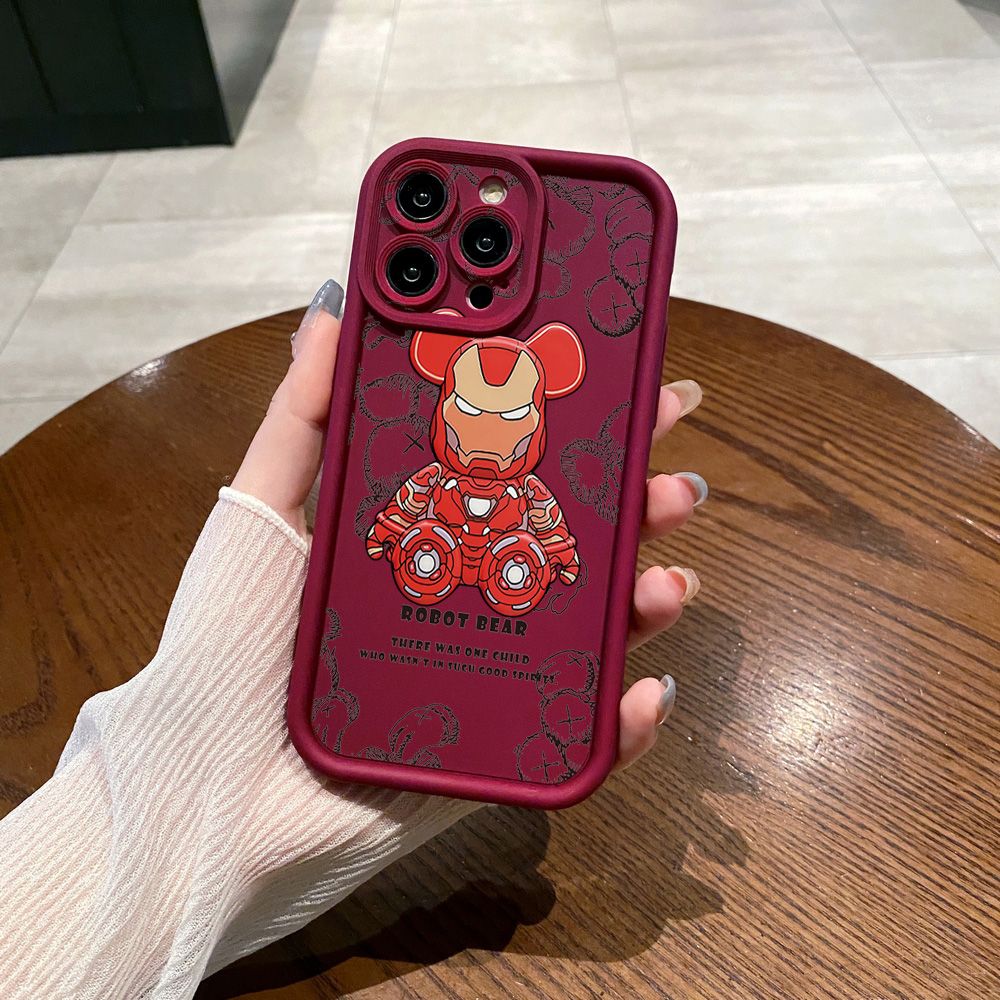 for Samsung Galaxy S24 S23 Ultra S22 Plus S21 FE S20 Funny Cool Bear Full Protective Phone Case Anti Drop Cover