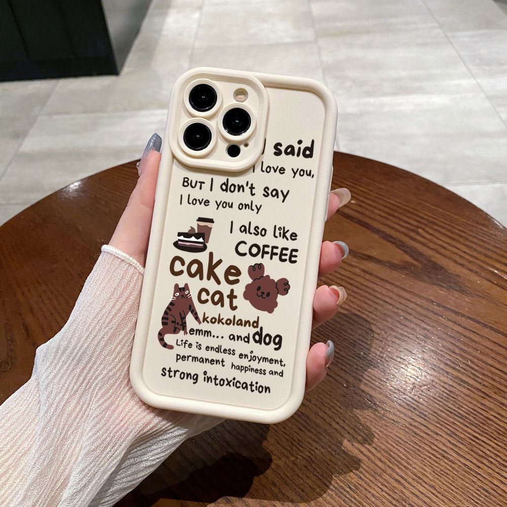 for iPhone 15 Pro Max 14 Plus 13 12 11 XR 8 7 SE 2022 XS Kaws Coffe Full Protective Phone Case Anti Drop Cover