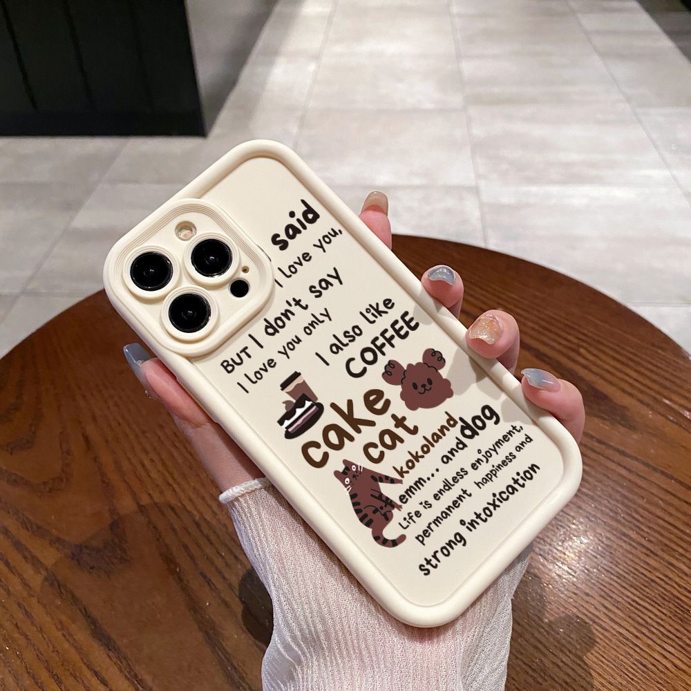 for iPhone 15 Pro Max 14 Plus 13 12 11 XR 8 7 SE 2022 XS Kaws Coffe Full Protective Phone Case Anti Drop Cover