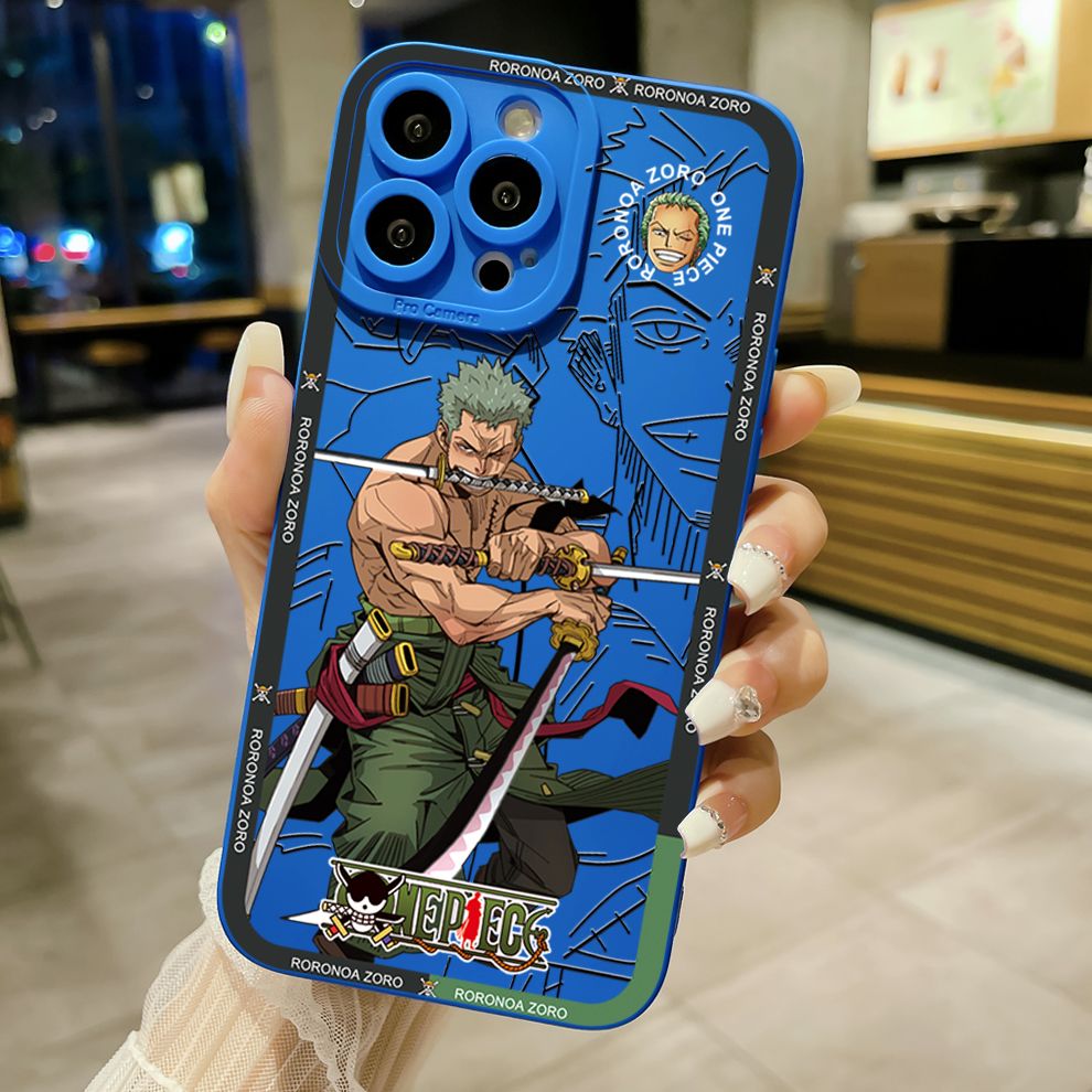 for Xiaomi Redmi Note 13 12 Pro 5G 12S 11S 13C A1 10 Pro 4G 10S Redmi 10C 9C 9S A2 Cool Zoro Luffy Full Protective Case Anti Drop Cover