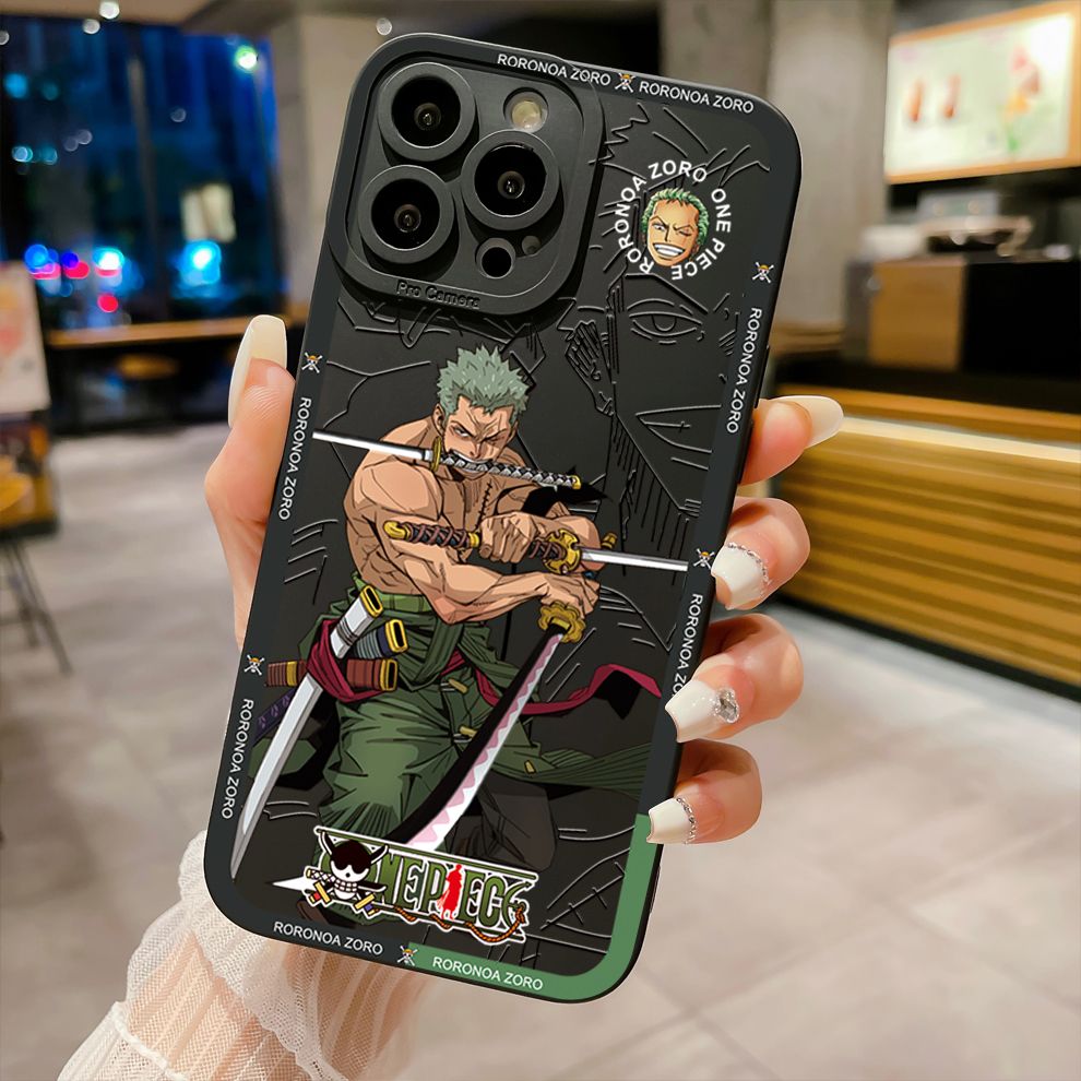for Xiaomi Redmi Note 13 12 Pro 5G 12S 11S 13C A1 10 Pro 4G 10S Redmi 10C 9C 9S A2 Cool Zoro Luffy Full Protective Case Anti Drop Cover