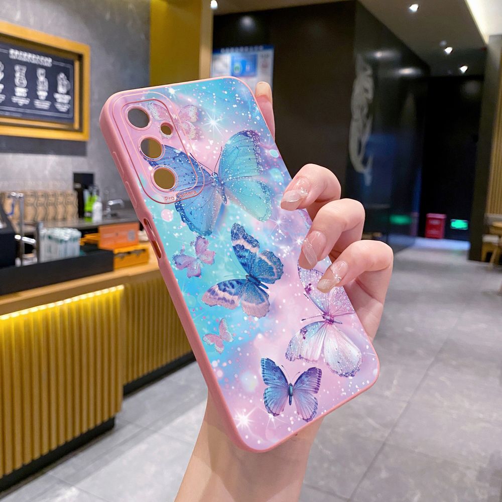 for Samsung Galaxy A15 A05 A35 A55 A04E A14 A24 A34 A54 A33 A53 A73 5G A32 A52S A72 A31 A51 A71 A11 A50 A03S Luxury Butterfly Full Protective Case Anti Drop Cover