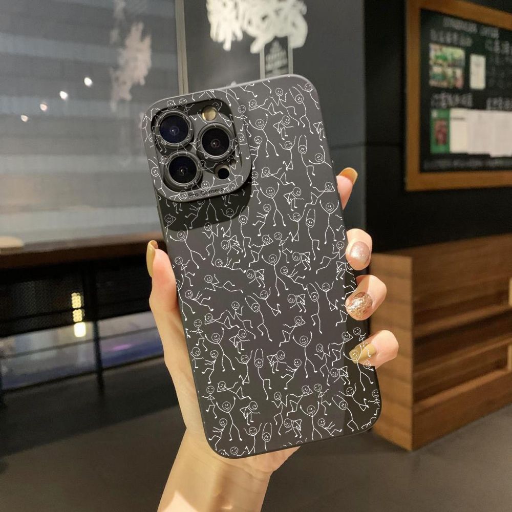 for iPhone 15 Pro Max 14 Plus 13 Pro Max 12 iPhone 11 XR 8 7 SE 2022 XS Max Retro Face Full Protective Case Anti Drop Cover