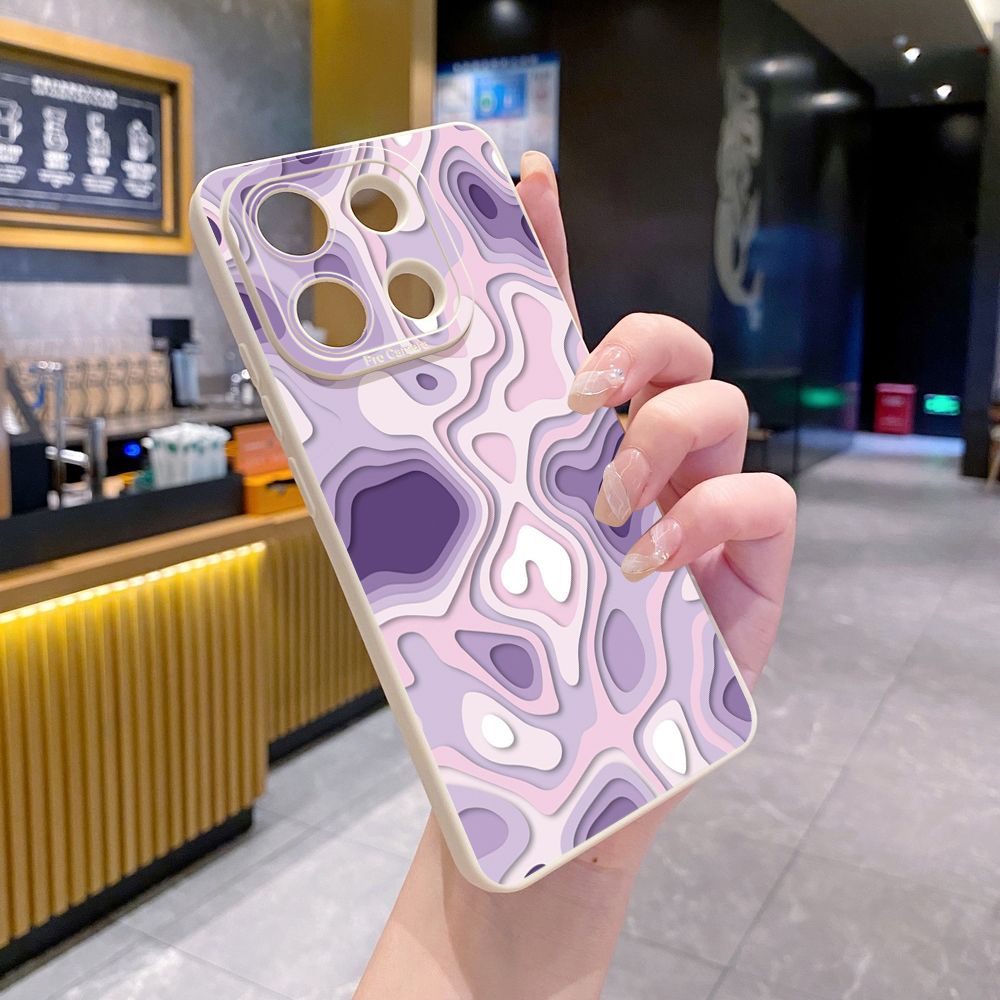 for Xiaomi Redmi Note 13 12 Pro 5G 12S 11S 13C A1 10 Pro 4G 10S Redmi 10C 9C 9S A2 Liquid Purple Heart Full Protective Case Anti Drop Cover