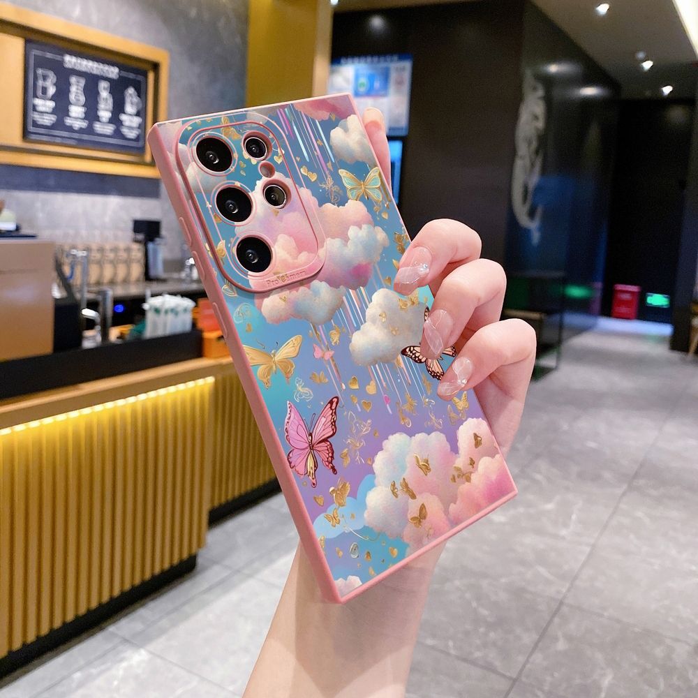 for Samsung Galaxy S24 S23 Ultra S22 Plus Note 20 S21 FE S20 Luxury Butterfly Full Protective Case Anti Drop Cover