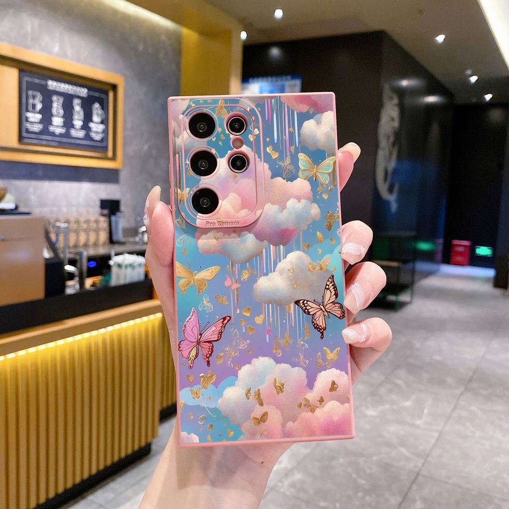 for Samsung Galaxy S24 S23 Ultra S22 Plus Note 20 S21 FE S20 Luxury Butterfly Full Protective Case Anti Drop Cover