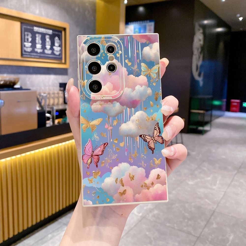 for Samsung Galaxy S24 S23 Ultra S22 Plus Note 20 S21 FE S20 Luxury Butterfly Full Protective Case Anti Drop Cover