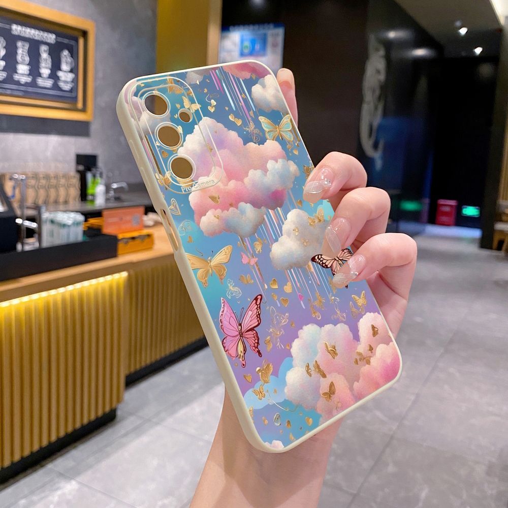 for Samsung Galaxy A15 A05 A35 A55 A04E A14 A24 A34 A54 A33 A53 A73 5G A32 A52S A72 A31 A51 A71 A11 A50 A03S Luxury Butterfly Full Protective Case Anti Drop Cover