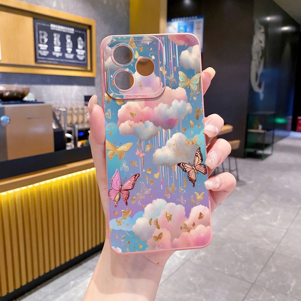 for OPPO A60 A18 A38 A17 A17K A16 A15 A16E A16k A95 Reno6 Z 5G A94 A54 A74 4G A53 A76 A96 4G A12 A5S A7 A9 2020 A31 Luxury Butterfly Full Protective Case Anti Drop Cover