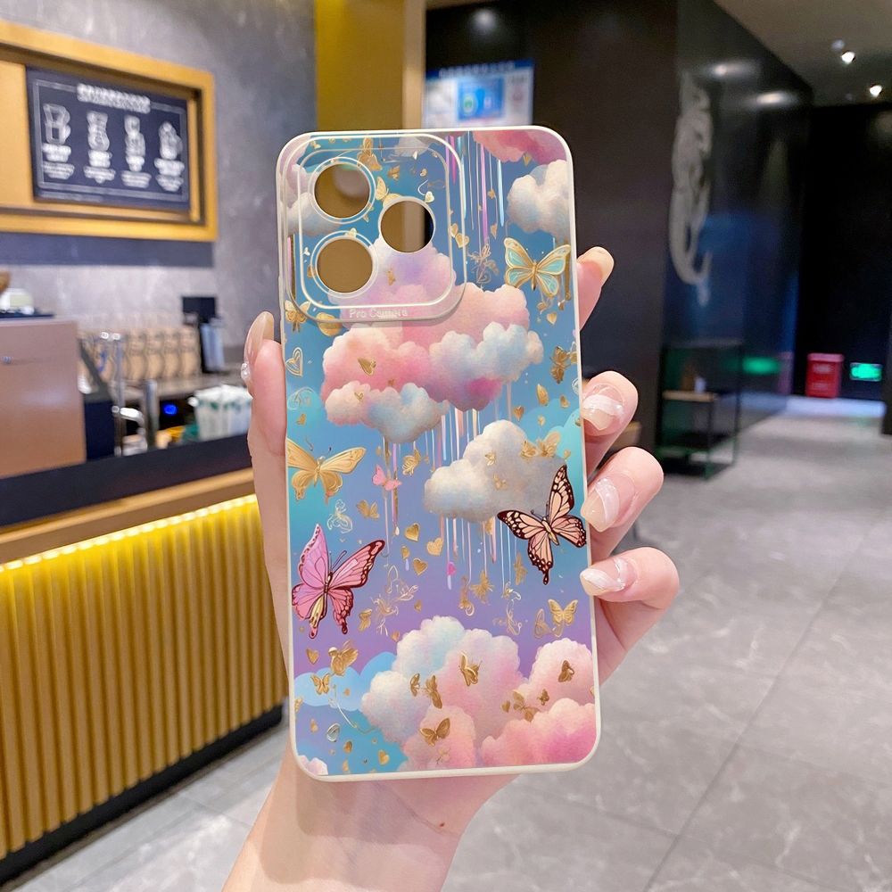 for OPPO A60 A18 A38 A17 A17K A16 A15 A16E A16k A95 Reno6 Z 5G A94 A54 A74 4G A53 A76 A96 4G A12 A5S A7 A9 2020 A31 Luxury Butterfly Full Protective Case Anti Drop Cover