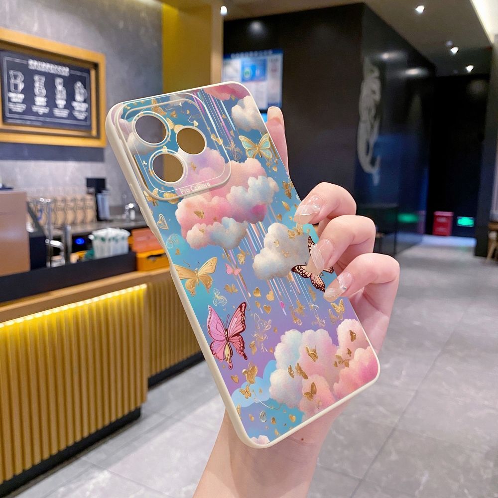 for OPPO A60 A18 A38 A17 A17K A16 A15 A16E A16k A95 Reno6 Z 5G A94 A54 A74 4G A53 A76 A96 4G A12 A5S A7 A9 2020 A31 Luxury Butterfly Full Protective Case Anti Drop Cover