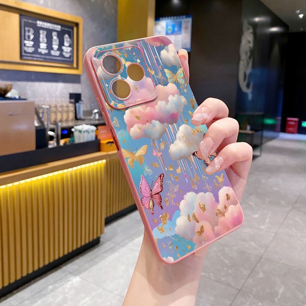 for OPPO A60 A18 A38 A17 A17K A16 A15 A16E A16k A95 Reno6 Z 5G A94 A54 A74 4G A53 A76 A96 4G A12 A5S A7 A9 2020 A31 Luxury Butterfly Full Protective Case Anti Drop Cover