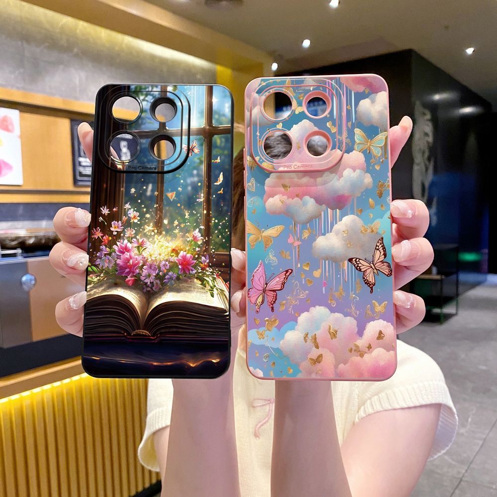 for Xiaomi Redmi Note 13 12 Pro 5G 12S 11S 13C A1 10 Pro 4G 10S Redmi 10C 9C 9S A2 Luxury Butterfly Full Protective Case Anti Drop Cover