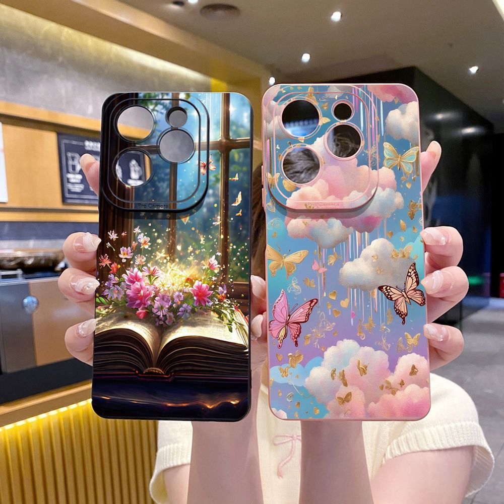 for Infinix Hot 40i 40 Pro Note 12 G96 Note 30 Hot 20 Play 20S 12i 30i 20i 10S 11 10 Play 11S 10i Smart 7 6 HD X6511 X657B X6512 Zero 30 5G Luxury Butterfly Full Protective Case Anti Drop Cover