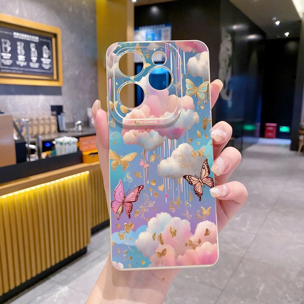 for Infinix Hot 40i 40 Pro Note 12 G96 Note 30 Hot 20 Play 20S 12i 30i 20i 10S 11 10 Play 11S 10i Smart 7 6 HD X6511 X657B X6512 Zero 30 5G Luxury Butterfly Full Protective Case Anti Drop Cover