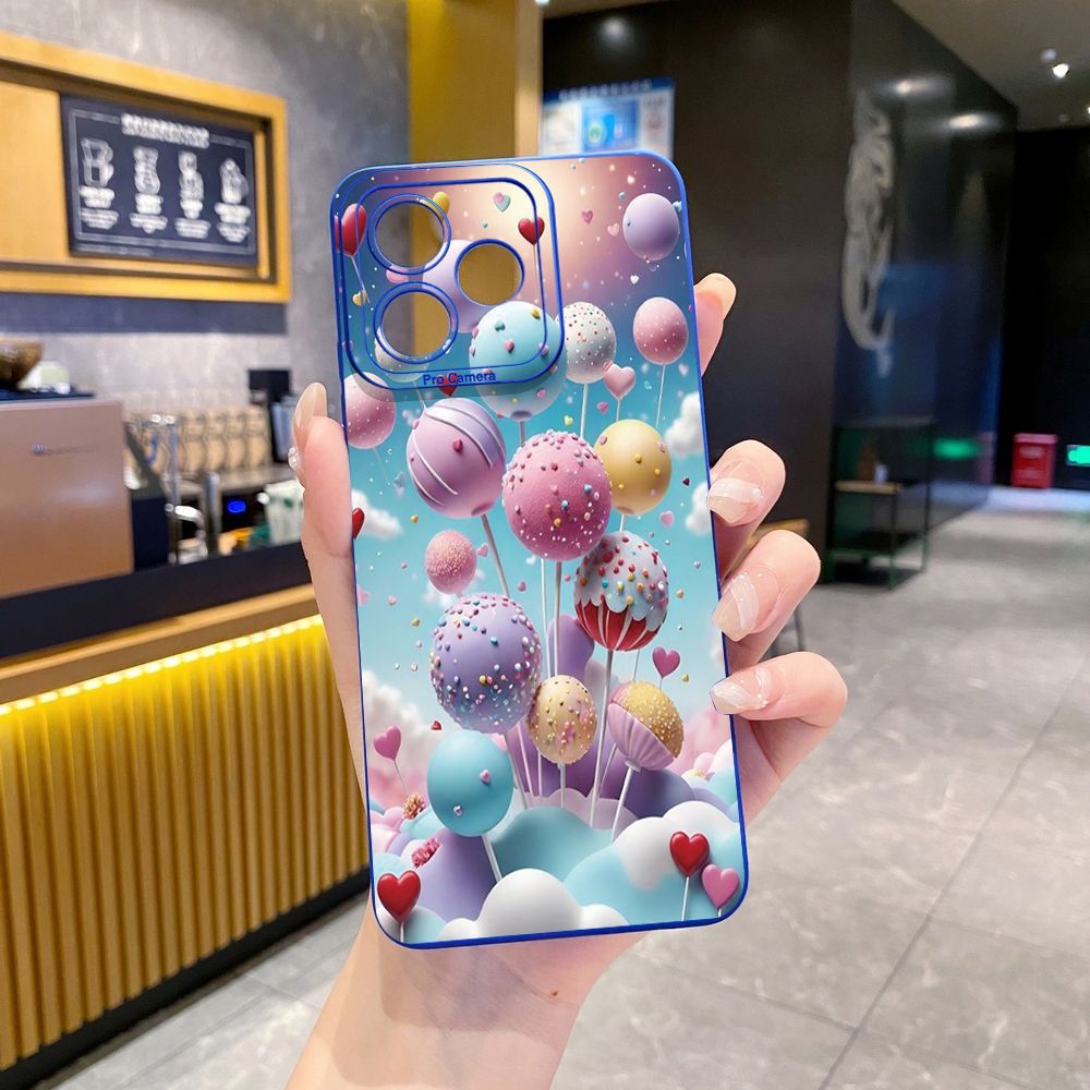 for OPPO A60 A18 A38 A17 A17K A16 A15 A16E A16k A95 Reno6 Z 5G A94 A54 A74 4G A53 A76 A96 4G A12 A5S A7 A9 2020 A31 Ballon Butterfly Full Protective Case Anti Drop Cover