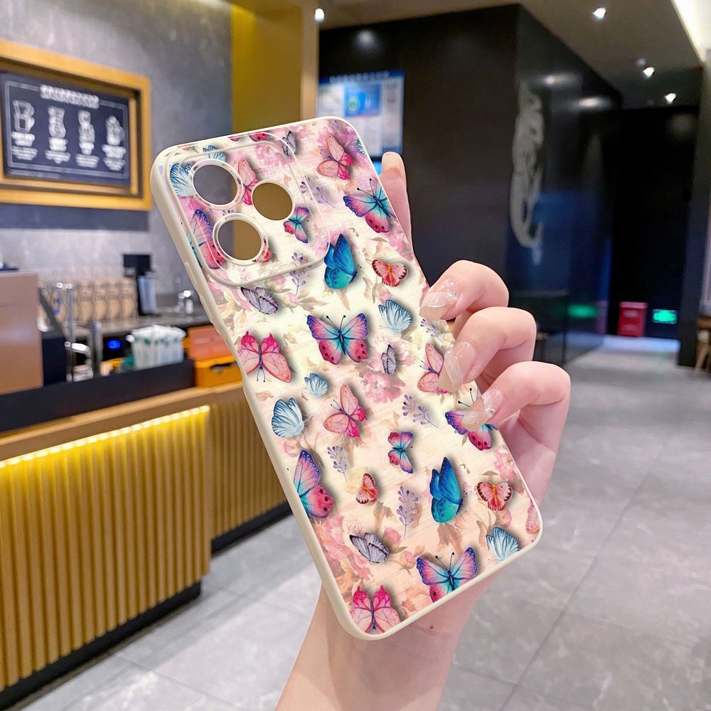 for OPPO A60 A18 A38 A17 A17K A16 A15 A16E A16k A95 Reno6 Z 5G A94 A54 A74 4G A53 A76 A96 4G A12 A5S A7 A9 2020 A31 Ballon Butterfly Full Protective Case Anti Drop Cover