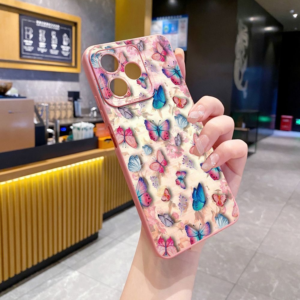 for OPPO A60 A18 A38 A17 A17K A16 A15 A16E A16k A95 Reno6 Z 5G A94 A54 A74 4G A53 A76 A96 4G A12 A5S A7 A9 2020 A31 Ballon Butterfly Full Protective Case Anti Drop Cover