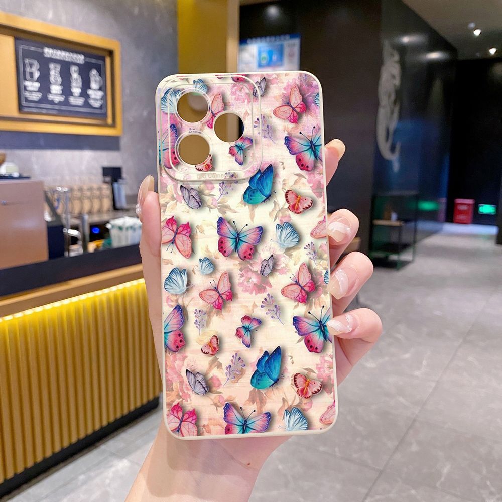 for OPPO A60 A18 A38 A17 A17K A16 A15 A16E A16k A95 Reno6 Z 5G A94 A54 A74 4G A53 A76 A96 4G A12 A5S A7 A9 2020 A31 Ballon Butterfly Full Protective Case Anti Drop Cover