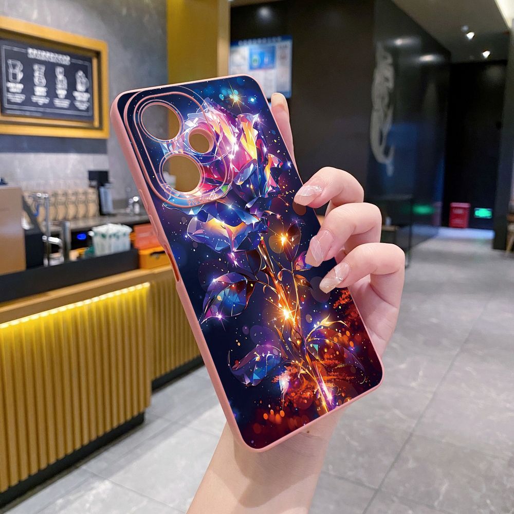 for VIVO Y17S Y27 Y15A Y15S T1 5G T1X Y02S Y21S Y21A Y02 Y02A Y36 Y33S Y12S Y11S Y12A Y01 Y1S Y20s Y20A Y22 Crystal Bling Flower Full Protective Case Anti Drop Cover