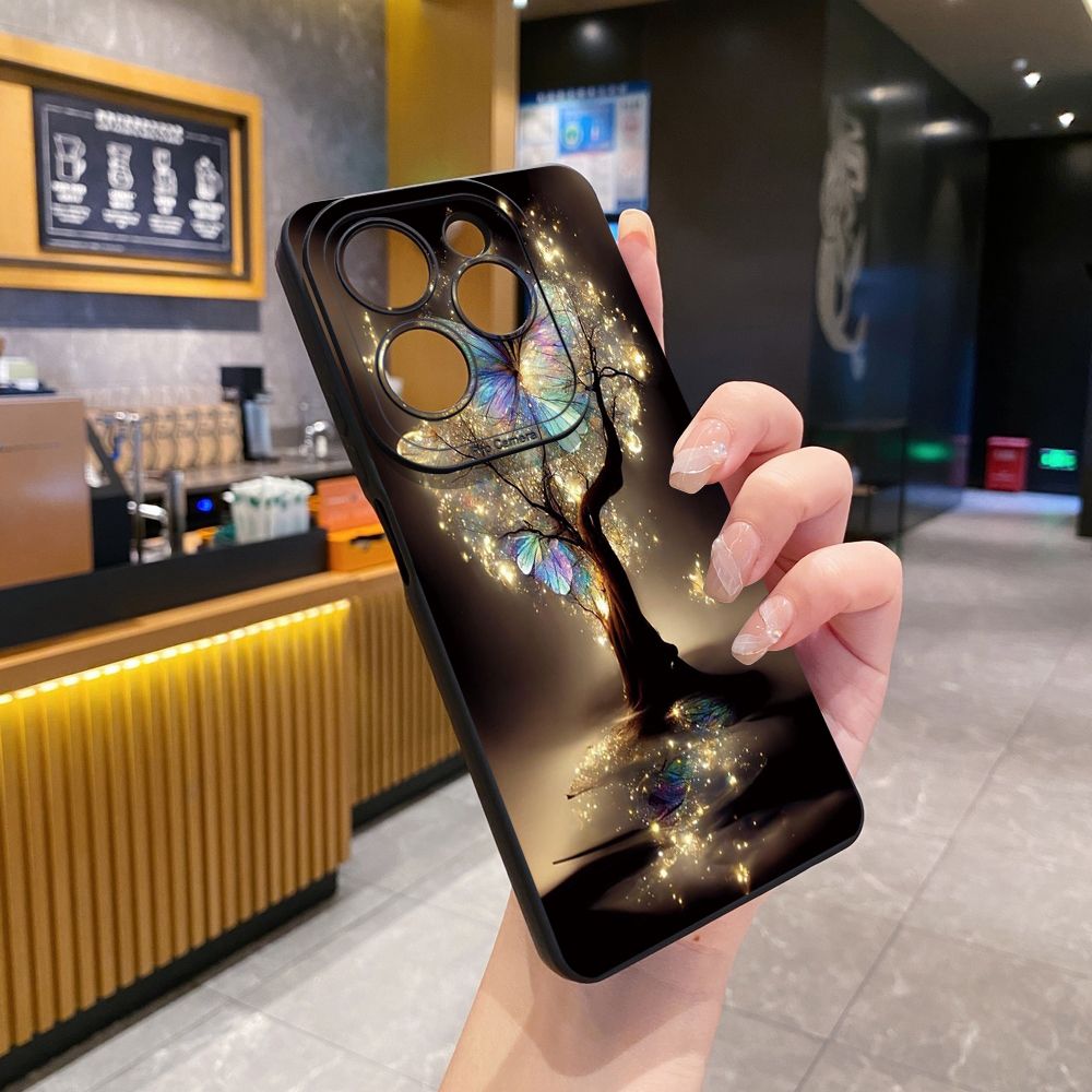 for Infinix Hot 40i 40 Pro Note 12 G96 Note 30 Hot 20 Play 20S 12i 30i 20i 10S 11 10 Play 11S 10i Smart 7 6 HD X6511 X657B X6512 Zero 30 5G Bling Butterfly Tree Full Protective Case Anti Drop Cover